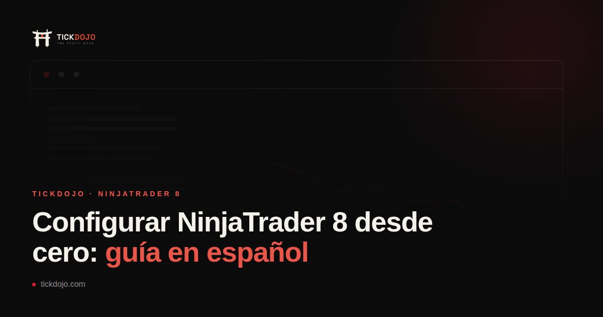 Two black monitors on a desk showing code and data, the workstation where NinjaTrader 8 gets configured from scratch